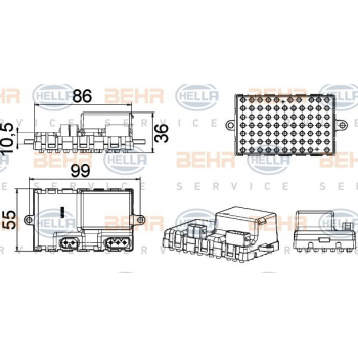 KLIMA KALORIFER REZISTANSI BMW E60 E65 E66 - BEHR 5HL351321-211