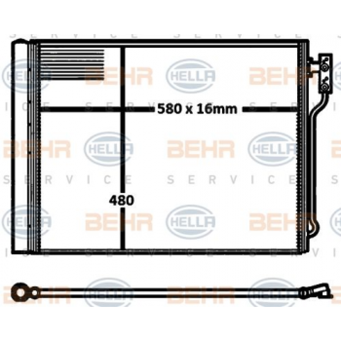 KLIMA RADYATORU BMW F07 F10 F11 F18 N20 - BEHR 8FC351316-611