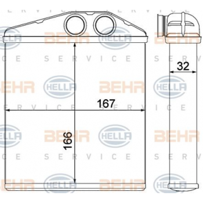 KALORIFER RADYATORU CORSA C COMBO C TIGRA B - BEHR 8FH351000-501