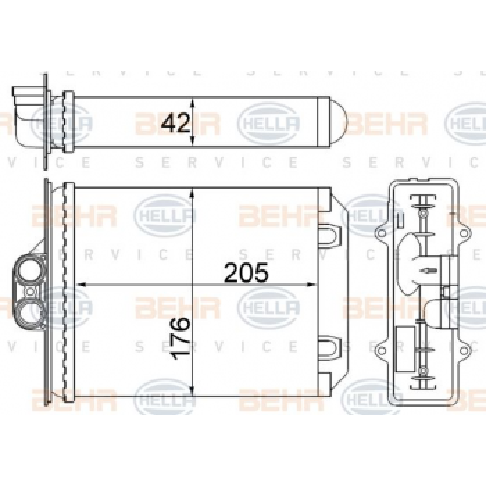 KALORIFER RADYATORU VECTRA B SAAB 9 5 - BEHR 8FH351331-384