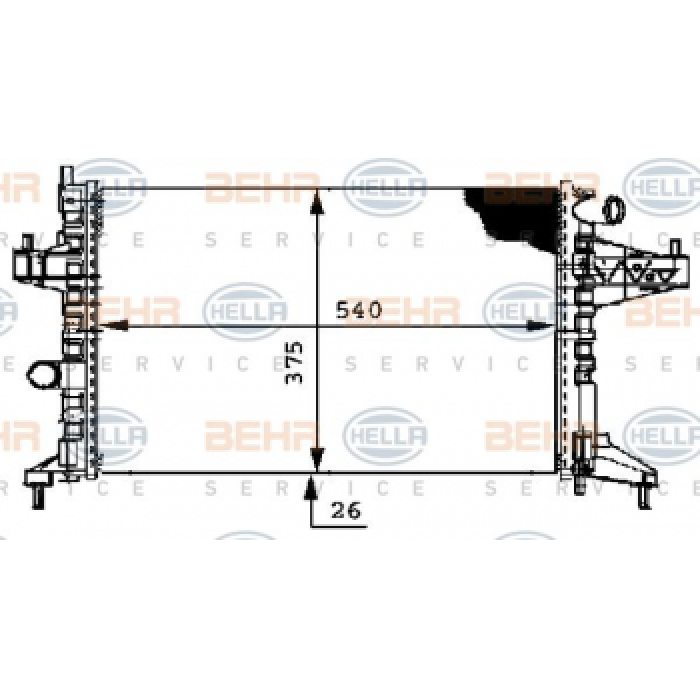 MOTOR SU RADYATORU KLIMALI Z14XE CORSA C TIGRA B - BEHR 8MK376714364