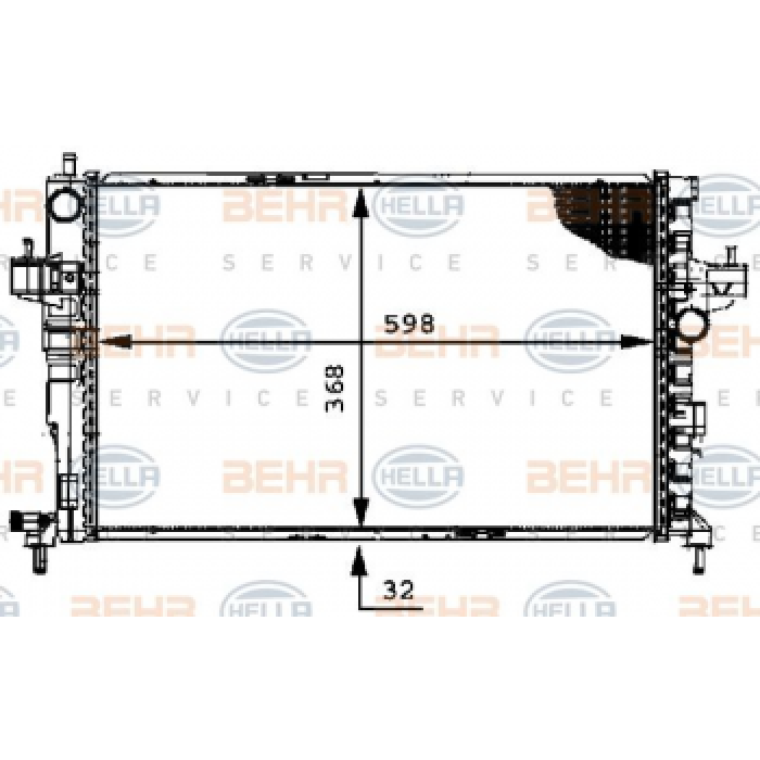 MOTOR SU RADYATORU BRAZING Y17DT CORSA C COMBO C - BEHR 8MK376714384