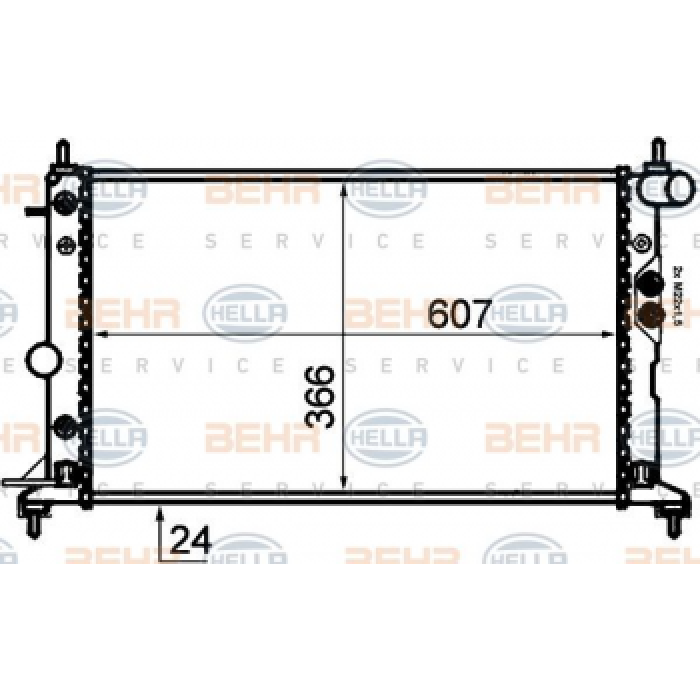 MOTOR SU RADYATORU MEKANIK M.T VECTRA B 96-02 X16XEL - Z16XE - X18XE - X20XEV - BEHR 8MK376718711