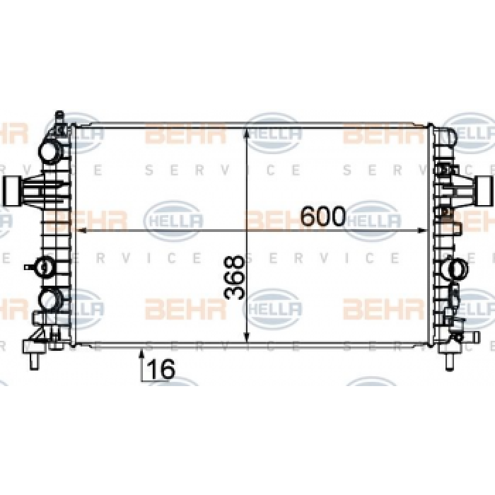 MOTOR SU RADYATORU BRAZING M.T Z16XE Z16XEP Z16XER A16XER ASTRA H ZAFIRA B - BEHR 8MK376754081