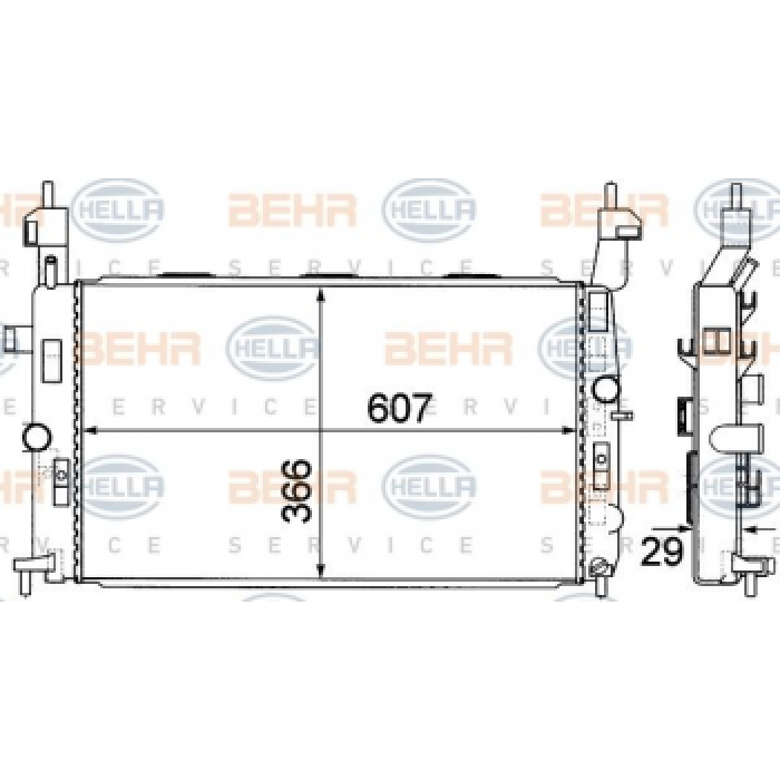 MOTOR SU RADYATORU BRAZING Z14XEP Z16XE MERIVA A - BEHR 8MK376771221