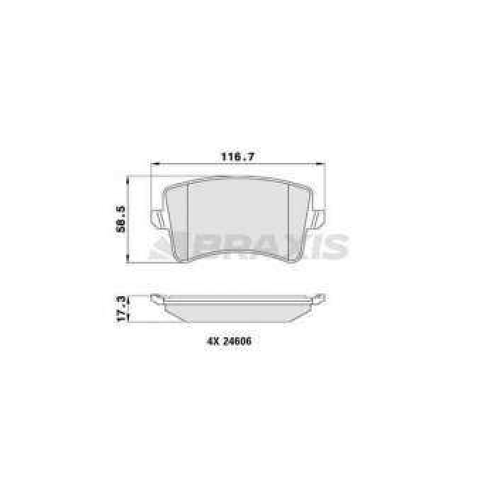 FREN BALATASI ARKA A4 08-15 A5 07- Q5 10-17 Q5 09-12 - BRAXIS AA0058