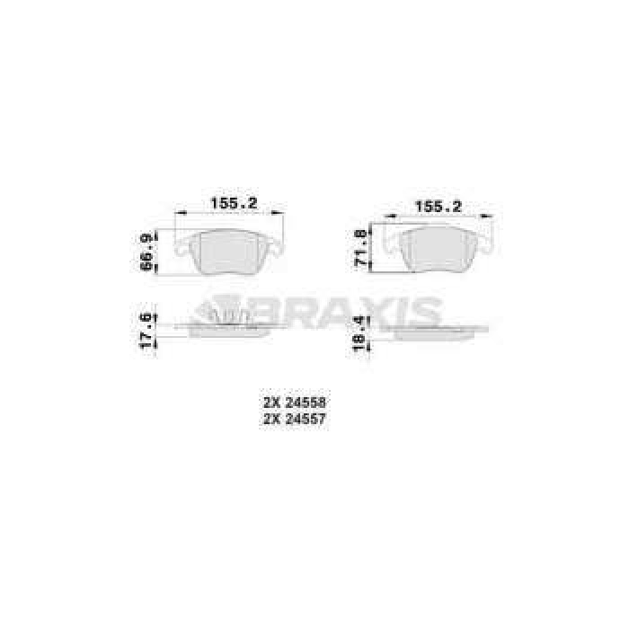 ON FREN BALATASI P3008 P5008 C4 II DS4 DS5 C4 PICASSO 2.0HDI 16V 138PS 10 - 06 EP6CDT - BRAXIS AA0076