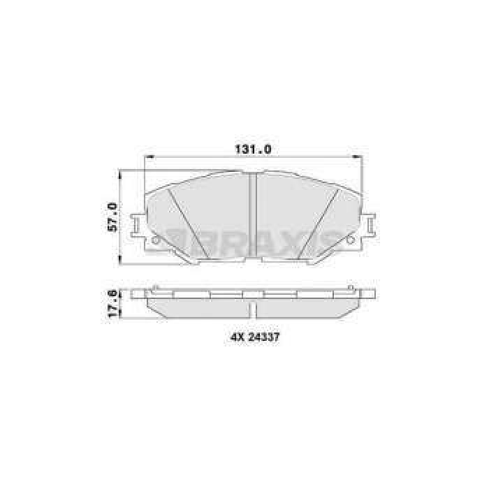 ON FREN BALATASI TOYOTA RAV 4 06-11 COROLLA  AURIS 1.33 1.4 1.6 2006-- - BRAXIS AA0107