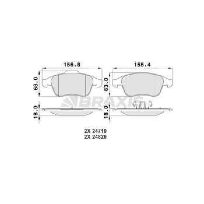 ON FREN BALATASI LAGUNA III 2.0GT-2.0DCI GT-3.0DCI 03-08-- - BRAXIS AA0116