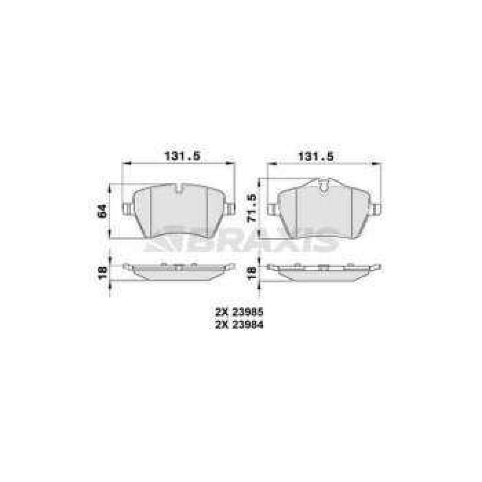 ON FREN BALATASI BMW MINI COOPER S 02-- MINI 1.6S 03---05 - MINI 03--- - BRAXIS AA0156