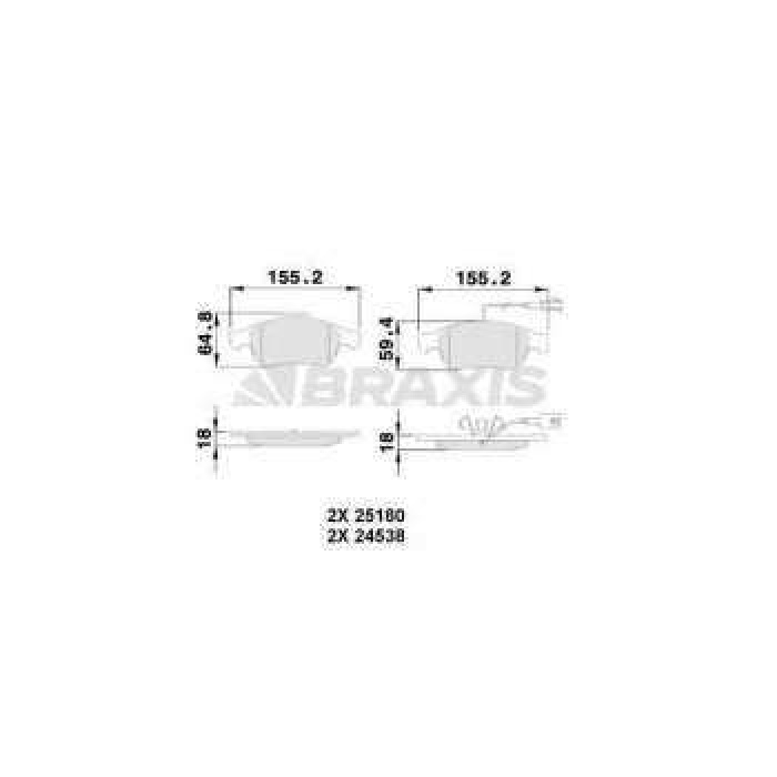 ON FREN BALATASI ALFA ROMEO GIULIETTA 1.4 TB 10=- 1.6 JTDM 105 10=- - BRAXIS AA0507