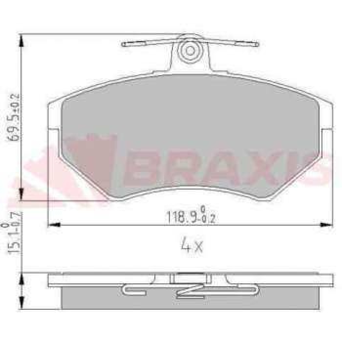 FREN BALATASI ON GOLF IV 97- GOLF III 91- POLO III 99- LUPO 98- JETTA II PASSAT B3 B4 VENTO 91- CADD - BRAXIS AA0616