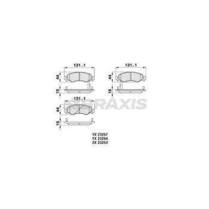 ON FREN BALATASI AGILA 1.0-1.2-1.3 CDTI 00--- SUZUKI WAGON R+ 1.3 4WD 00--- - BRAXIS AB0051