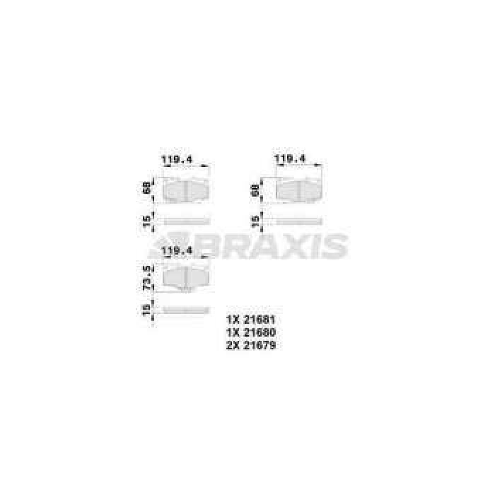 ON FREN BALATASI HILUX 1988 - 2000 LN 106 4X4 2009 LANDCRUISER 1996 -- - BRAXIS AB0115