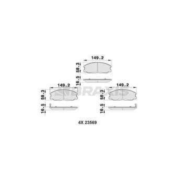 ON FREN BALATASI STAREX 03-- SANTAFE 01-06 - SSANGYONG KYRON - ACTYON - BRAXIS AB0153