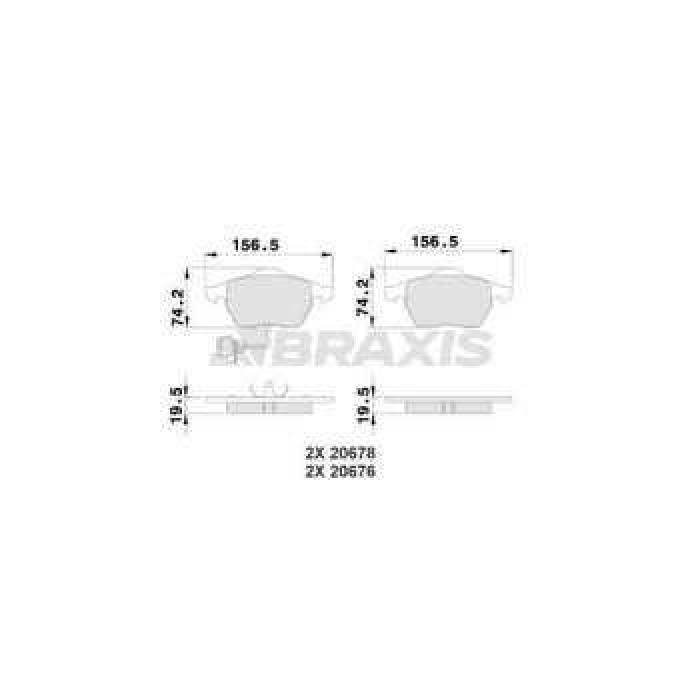 ON FREN BALATASI TK PASSAT A6 - 1.8T - 2.4 - 2.8 - 1.9TDI - BRAXIS AB0208