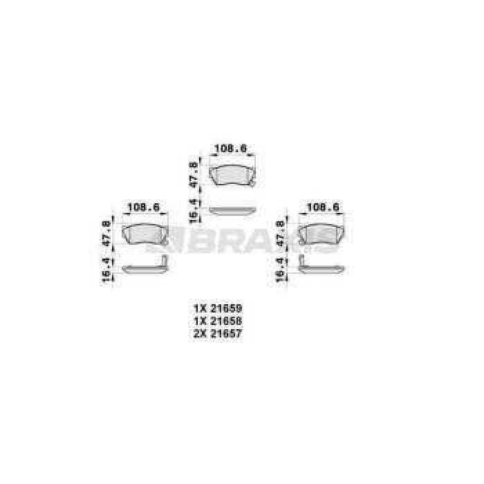 ON FREN BALATASI NISSAN SUNNY N14 100NX B13 90-- - BRAXIS AB0331