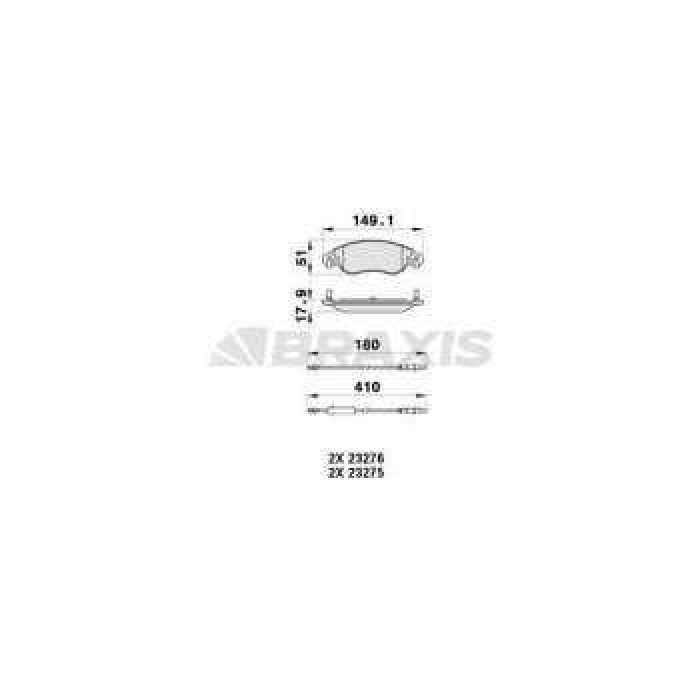 ON FREN BALATASI C5 EW7A EW7J4 1.8 16V - FISLI - BRAXIS AB0394