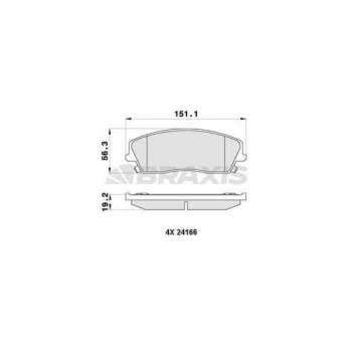 ON FREN BALATASI LANCIA THEMA 3.0 CHRYSLER 300C - BRAXIS AB0416