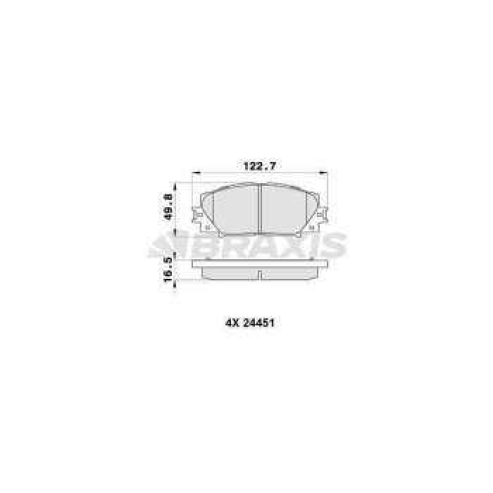 ON FREN BALATASI YARIS 1.0VVT I 06- 11ABS SIZ ARACLAR ICIN JAPONYA URETIMI - BRAXIS AB0537