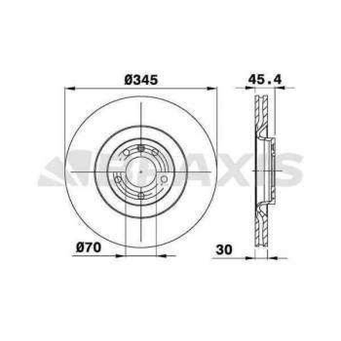 ON FREN DISK AYNASI HAVALI VECTRA C 2.8 V6 TURBO 08 - 05- SIGNUM 2.8 V6 TURBO 08 - 05- - BRAXIS AD0010