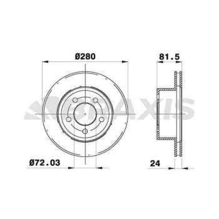 ON FREN DISKI JEEP CHEROKEE GRAND CHEROKEE I WRANGLER II - BRAXIS AD1012