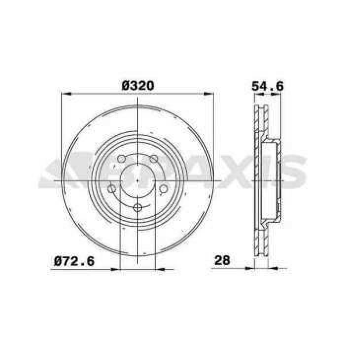 ON FREN DISK AYNASI CHRYSLER 300C 5.7I 3.5I - BRAXIS AD1063