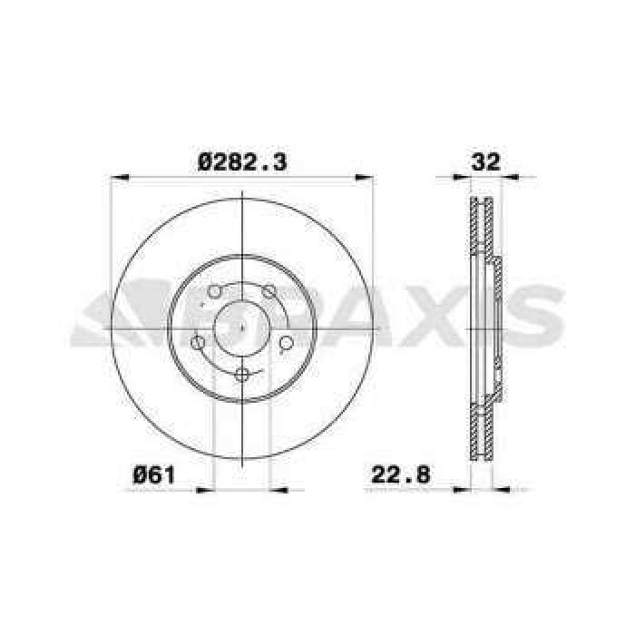 ON FREN DISK AYNASI CHRYSLER SEBRING 2.0I 2.4I - BRAXIS AE0057