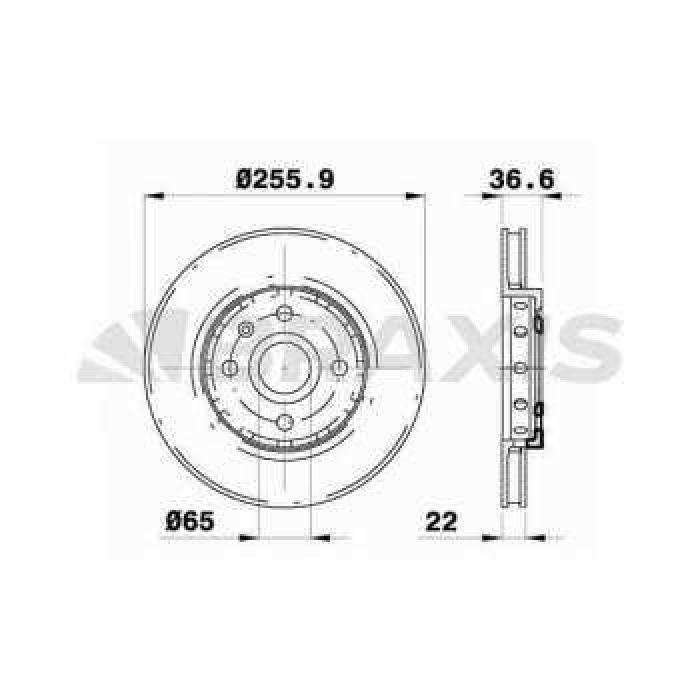 ON FREN DISK AYNASI VW UP e-UP 1.0Sre 75 - BRAXIS AE0219