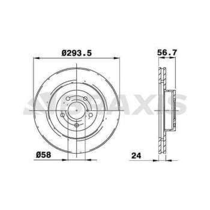 ON FREN DISK AYNASI HAVALI FORESTER 04--10 IMPREZA 04--11 LEGACY 09--11 OUTBACK 03--11 294X5 - BRAXIS AE0398