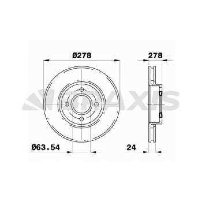 ON FREN DISK AYNASI FORD COUGAR MONDEO 2.5I - BRAXIS AE0490