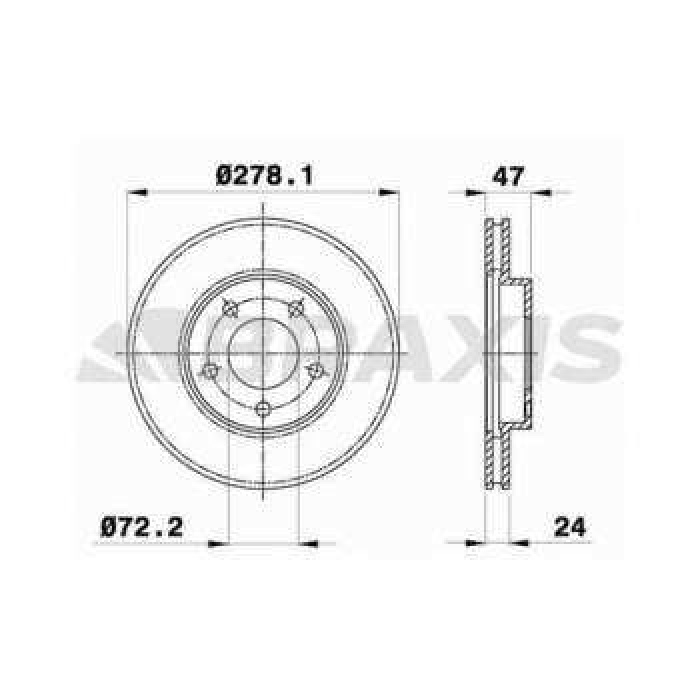 ON FREN DISK AYNASI FORD MAVERICK 2.0I 3.0I - BRAXIS AE0497