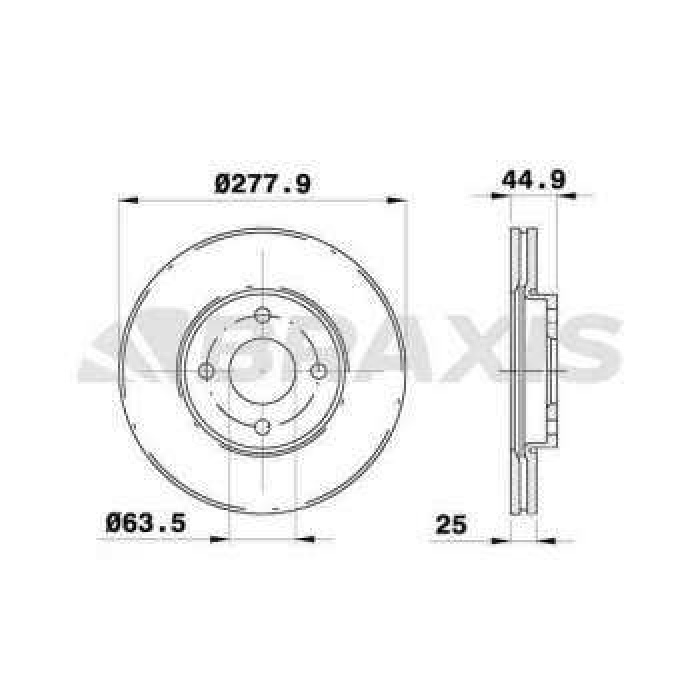 ON FREN DISK AYNASI FORD FIESTA 2.0I - BRAXIS AE0574