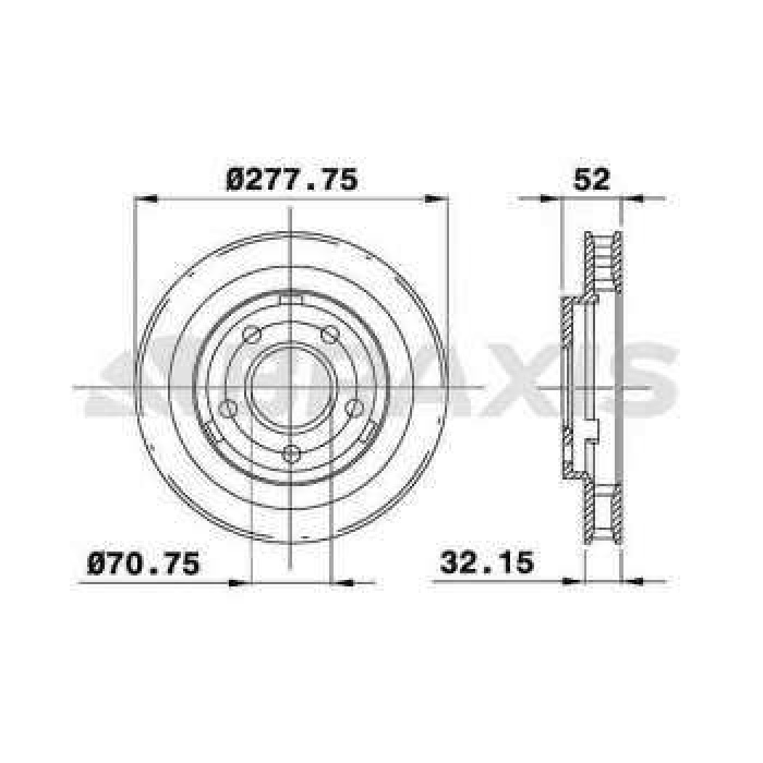 ON FREN DISK AYNASI OPEL SINTRA 2.2DTI 3.0I - BRAXIS AE0615