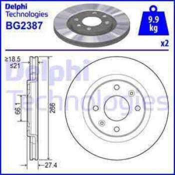 ON FREN AYNASI HAVALI PARTNER-BERLINGO 1.4I-1.8D-1.9D-P306 2.0I-2.0GTI - DELPHI BG2387