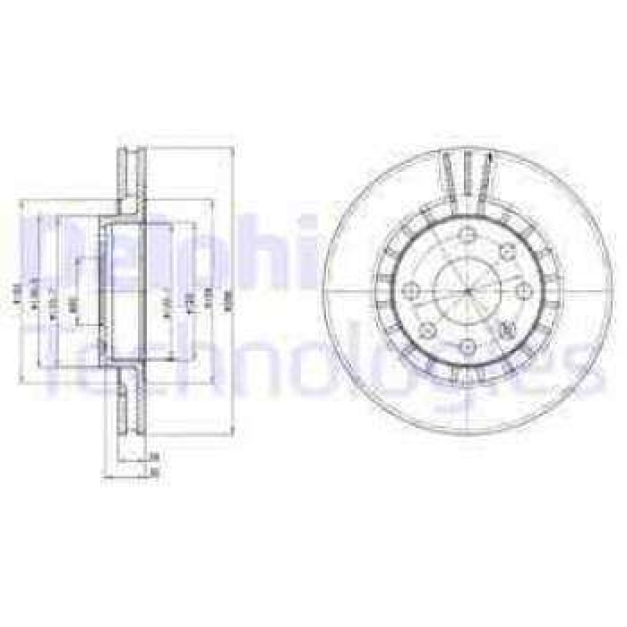 ON FREN DISKI CIFTLI PAKET ASCONA-ASTRA F-CALIBRA-KADETT-VECTRA A-B-DAEWOO ARANOS-CIELO-ESPERO-LAN - DELPHI BG2443