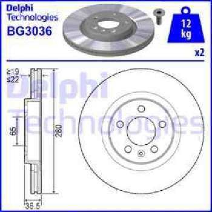 ON FREN AYNASI OCTAVIA 1.8 20V-1.9TDI 96--A3 1.8 20V-1.9TDI 96--GOLF IV 1.8-1.9TDI 97-- BORA 98-- - DELPHI BG3036