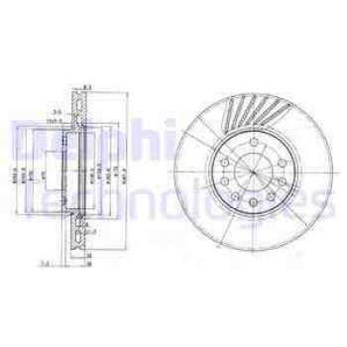 ON FREN DISKI 5 BIJON VECTRA B SPEEDSTAR - DELPHI BG3142C