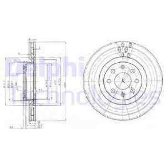 ON FREN DISKI CIFTLI PAKET GRANDE PUNTO-CORSA C-CORSA D 05-- - DELPHI BG3944