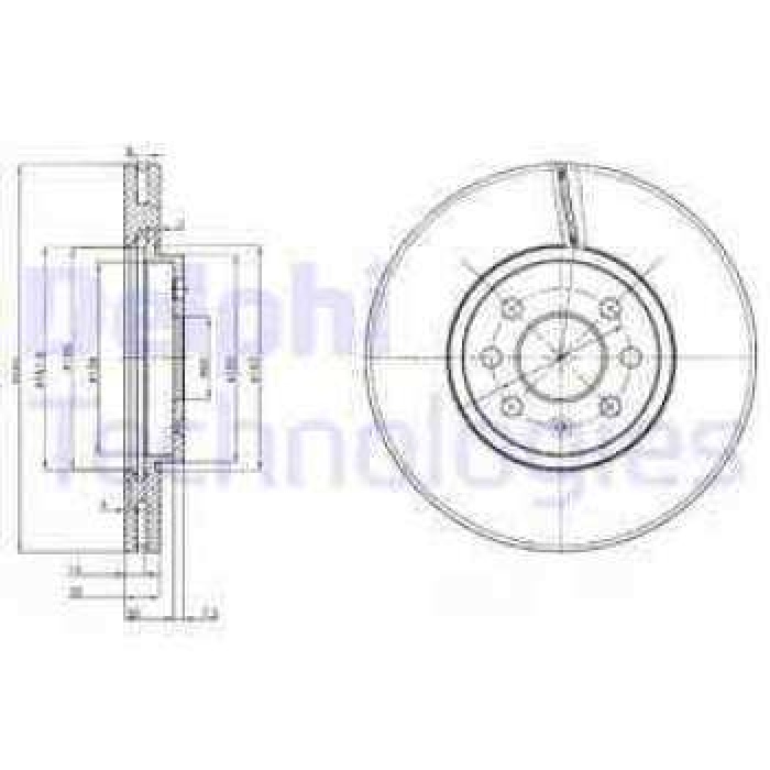 ON FREN DISKI ASTRA H 1.4 1.6 04-MERIVA 1.6 03-COMBO 1.3 CDTI - DELPHI BG3989C