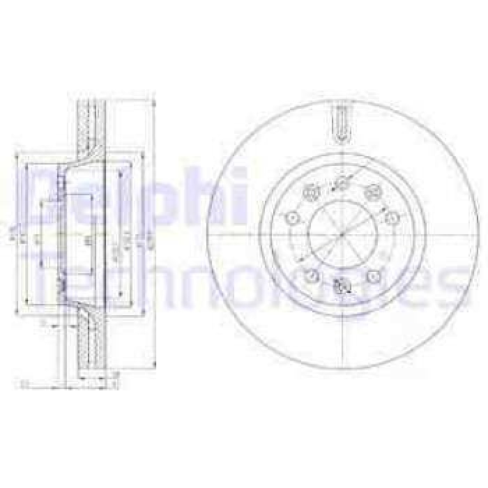 ON FREN DISK AYNASI SCUDO III EXPERT III JUMPY III 1.6HDI - 1.6JTD MULTIJET 90 01 - 07- HAVA SOGUTMALI OLCU 280 - 28 26MM - DELPHI BG4084