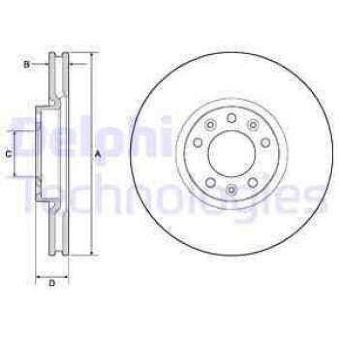 ON FREN DISKI P407-P508-P308 II-C4 PICASSO-C5 III DW10CTED42.0HDI 16V - DELPHI BG4696C