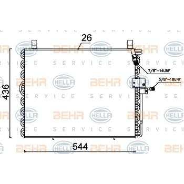 KLIMA RADYATORU W124 92-93 S124 93-96 A124 93-98 C124 92-93 - BEHR 8FC351301-484