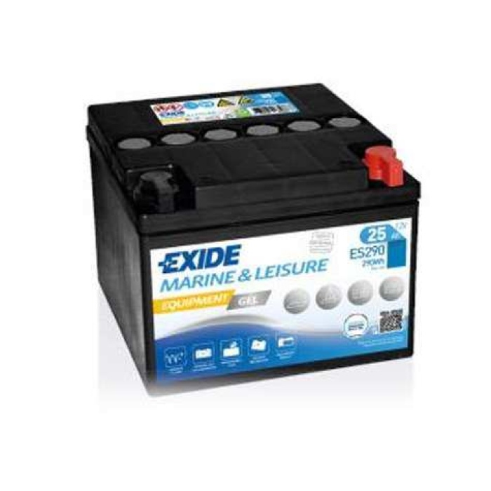 AKU 12V 25 AH EQUIPMENT GEL AUTOMOTIVE DIN BLACK P24 166 X 175 X 125 JEL - EXIDE ES290