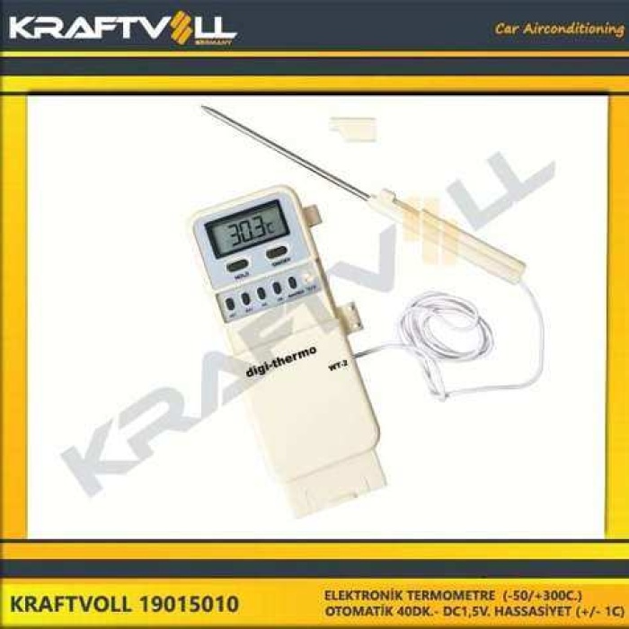 ELEKTRONIK TERMOMETRE  -50-+300C.-OTOMATIK KAPANMA 40DK.- DC1.5V. HASSASIYET +-- 1C - KRAFTVOLL 19015010