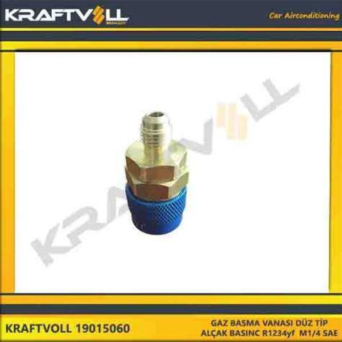 GAZ BASMA VANASI DÜZ TIP LP QUICK COUPLER ALÇAK BASINC R1234yf  M1-4 SAE - KRAFTVOLL 19015060