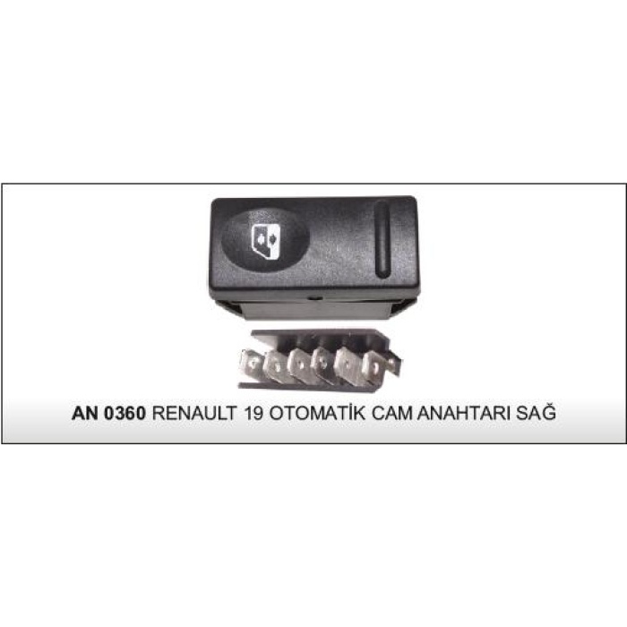 CAM KALDIRMA ANAHTARI OTOMATIK SAĞ RENAULT 19 - AN-0360