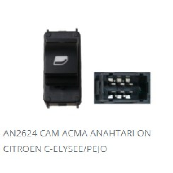 CAM KALDIRMA ANAHTARI ÖN SIYAH CITROEN C-ELYSEE-PEUGEOT 301 - AN-2624