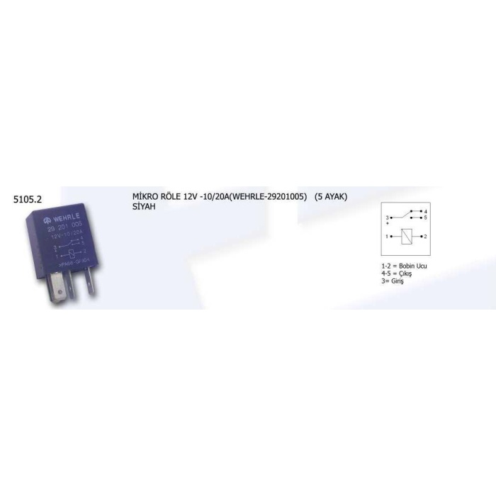 12V KLIMA ROLESI 5 UÇLU - VR3120