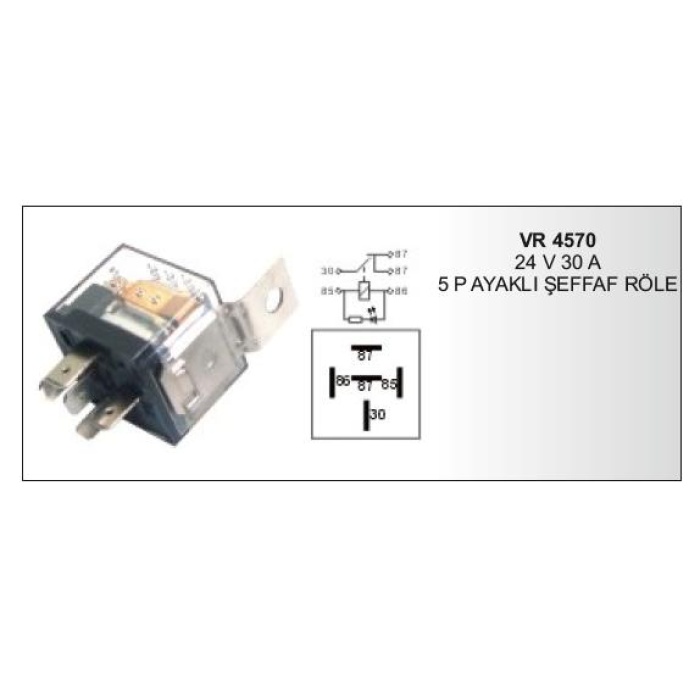 24V 30A 5PIN TEK PLATIN SEFFAF LED AYAK ROLE - VR4570